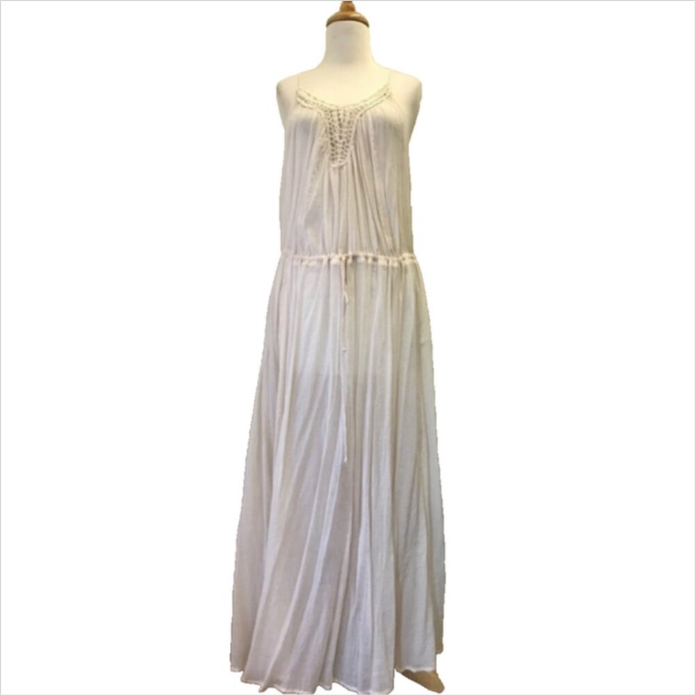 NWOT Authentic Vintage Free People Endless Summer Crochet Gauze Maxi Dress